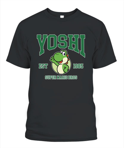 Classic Mario Yoshi Action 2-Side Printed Graphic Shirt