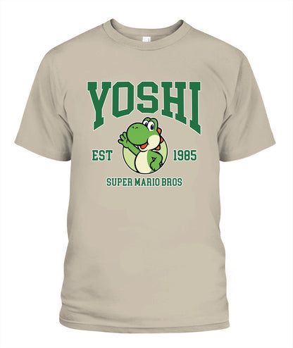 Classic Mario Yoshi Action 2-Side Printed Graphic Shirt