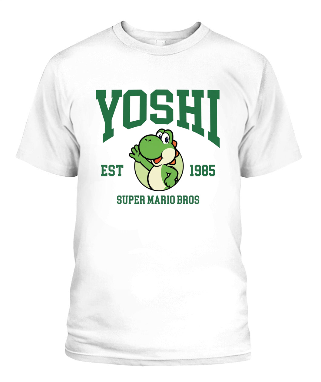 Classic Mario Yoshi Action 2-Side Printed Graphic Shirt