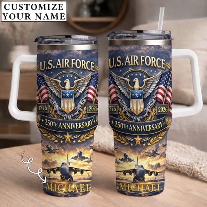 USA 250th Anniversary U.S. Air Force - Custom Name 40oz Tumbler