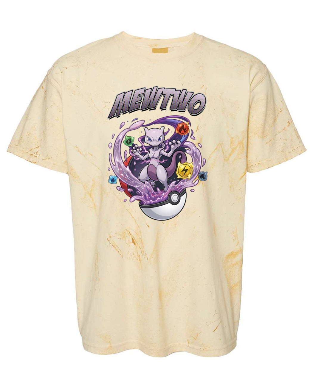 PKM Mewtwo Printed Graphic Sweatshirt T-Shirt