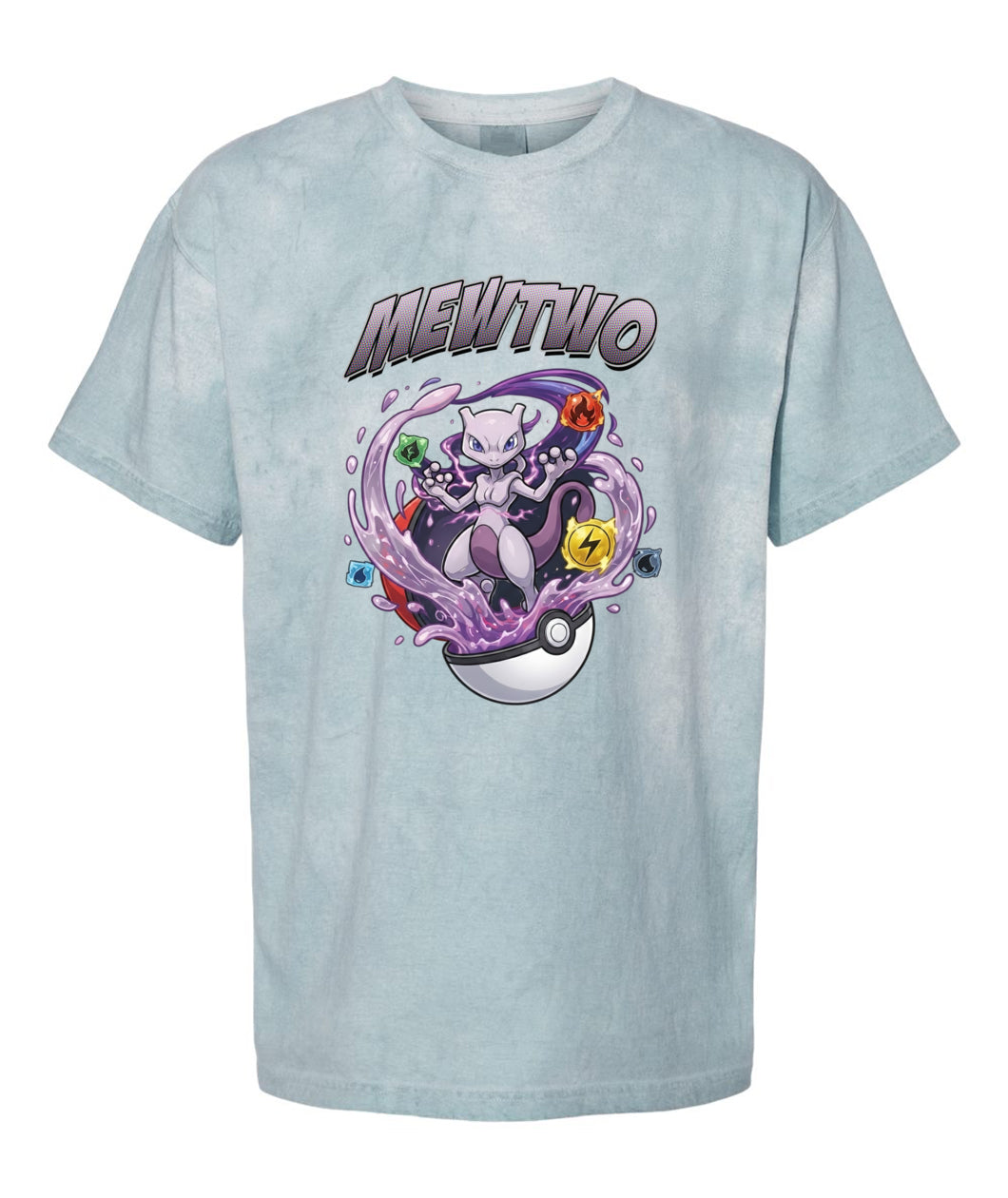 PKM Mewtwo Printed Graphic Sweatshirt T-Shirt