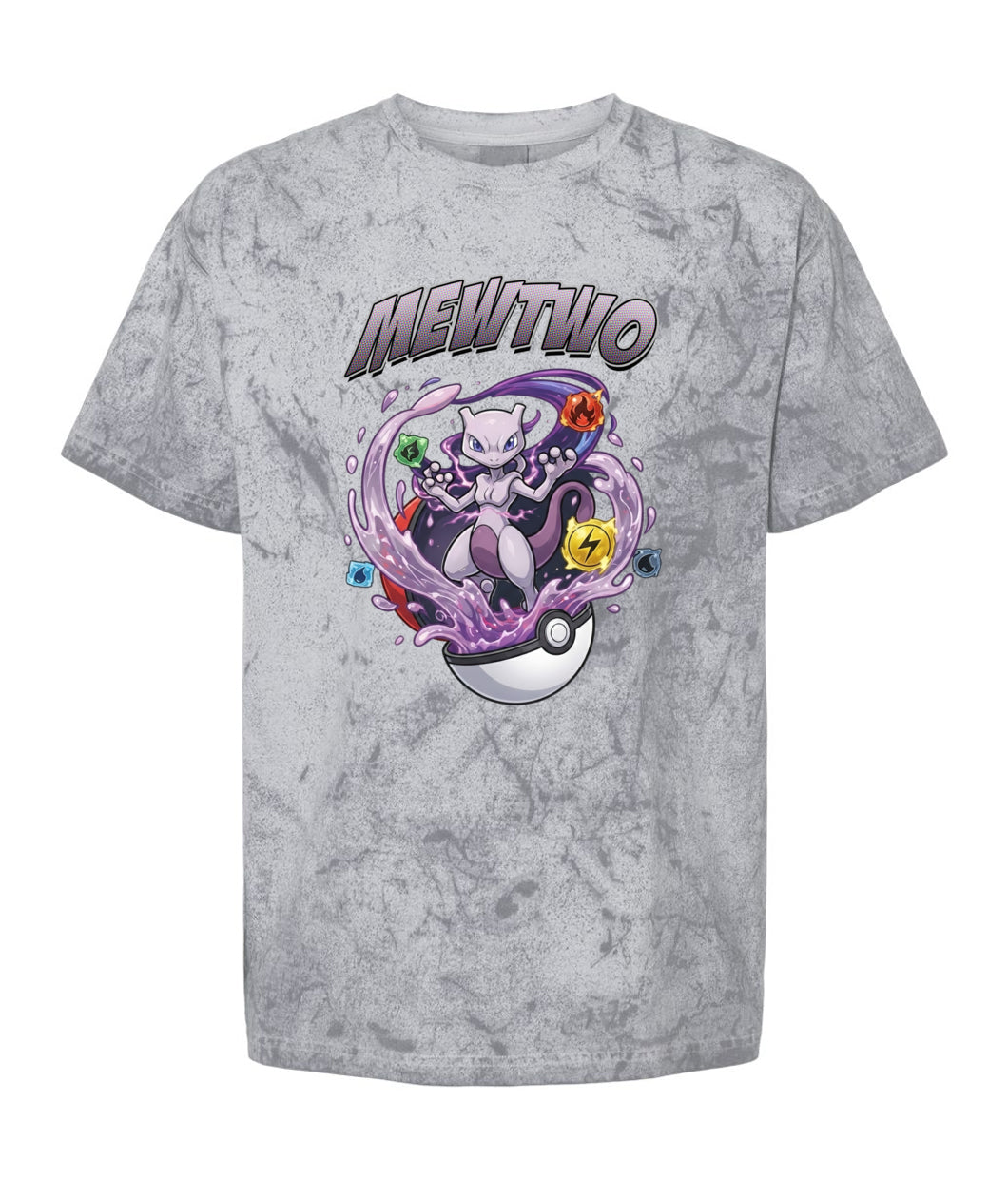 PKM Mewtwo Printed Graphic Sweatshirt T-Shirt