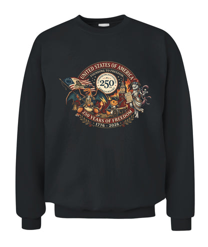 PKM Founding To Freedom 250 Years Of Freedom Graphic Apparel