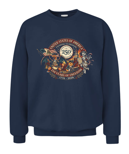 PKM Founding To Freedom 250 Years Of Freedom Graphic Apparel