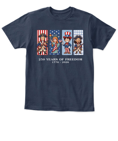 One Piece 250 Years of Freedom 1776–2026 Patriotic Printed Graphic Hoodie Sweatshirt T-Shirt