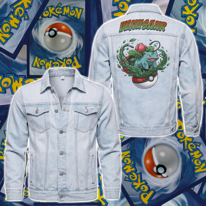 PKM Venusaur Custom Lightweight Denim Jacket