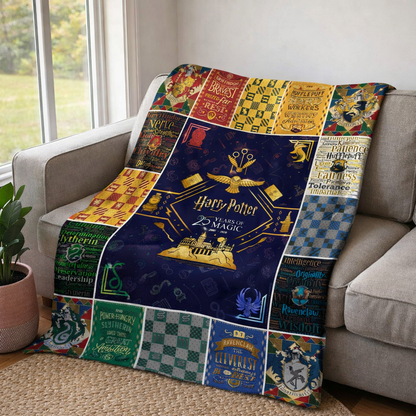 Harry Potter 25 Years of Magic Anniversary Blanket