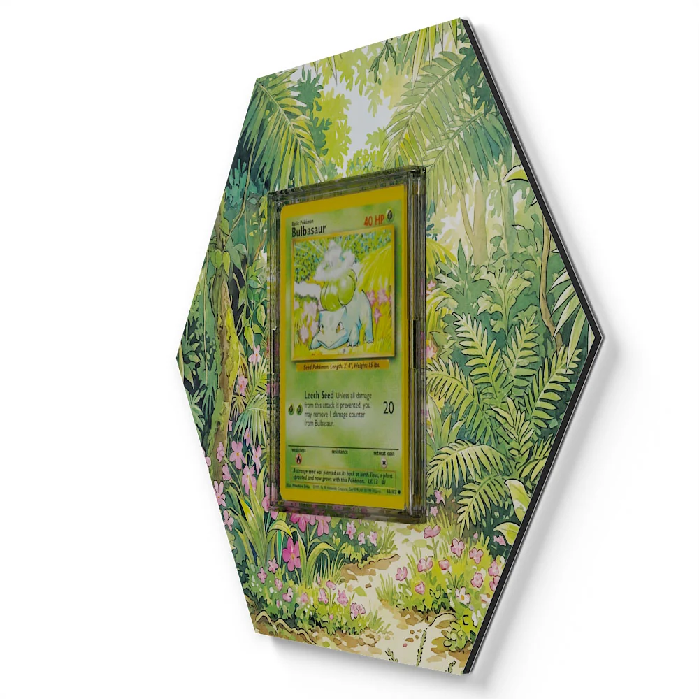 44/102 Bulbasaur Pokémon Card Artwork Hexagon Display
