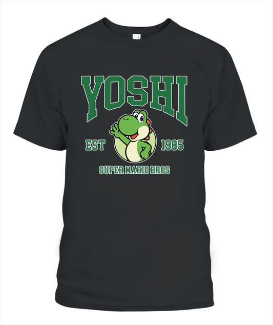 Classic Mario Yoshi Action 2-Side Printed Graphic Shirt