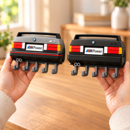 BMW M3 E30 Key Holder, Back to the Future Inspired Wall Key Rack, 3D Printed Car Key Holder