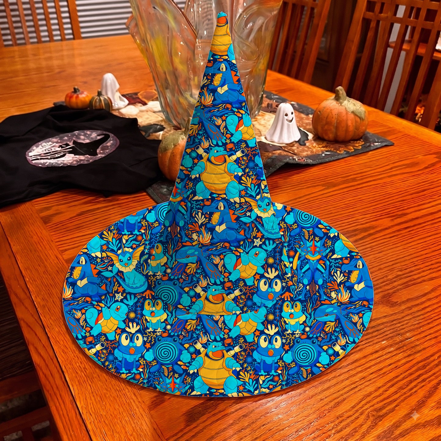 PKM Water Type Custom Halloween Witch Hat