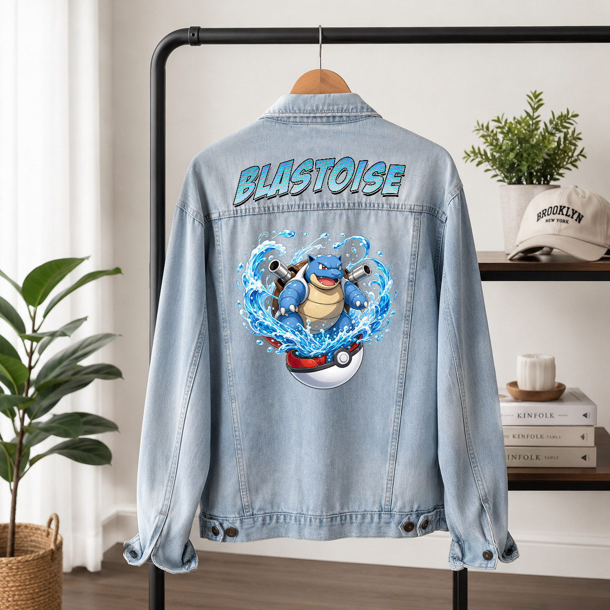 PKM Blastoise Custom Lightweight Denim Jacket