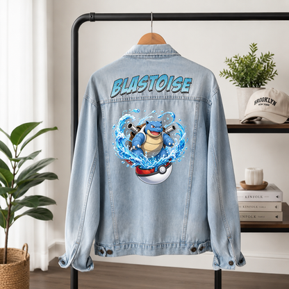 PKM Blastoise Custom Lightweight Denim Jacket