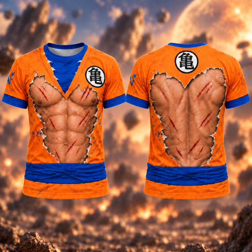 Dragon Ball Songuku Six-Pack Abs Funny T-Shirt & Sweatpants