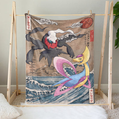 PKM Darkrai & Cresselia Custom Fleece Blanket