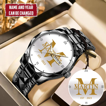 Personalized Name & Year Watch Father's Day Gift For Him