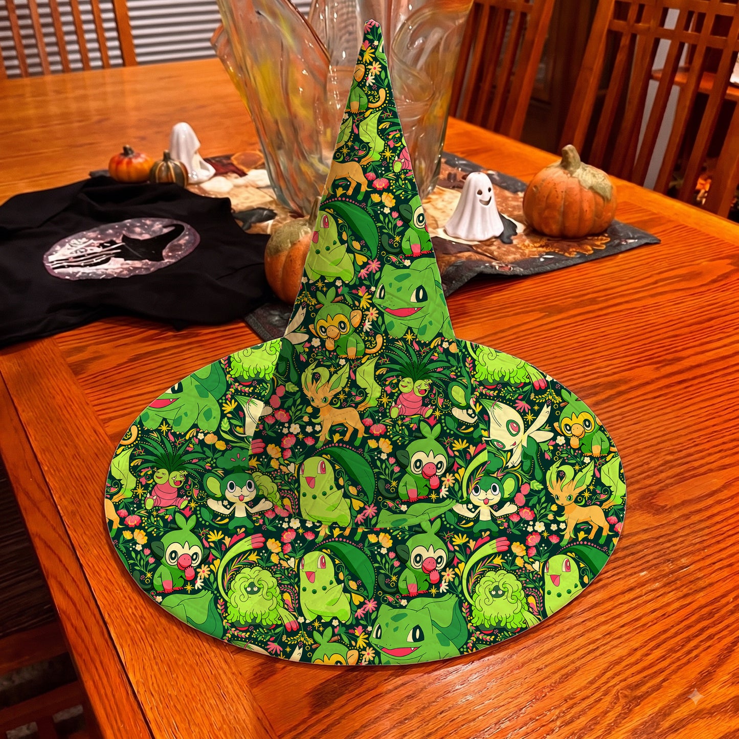 PKM Grass Type Custom Halloween Witch Hat