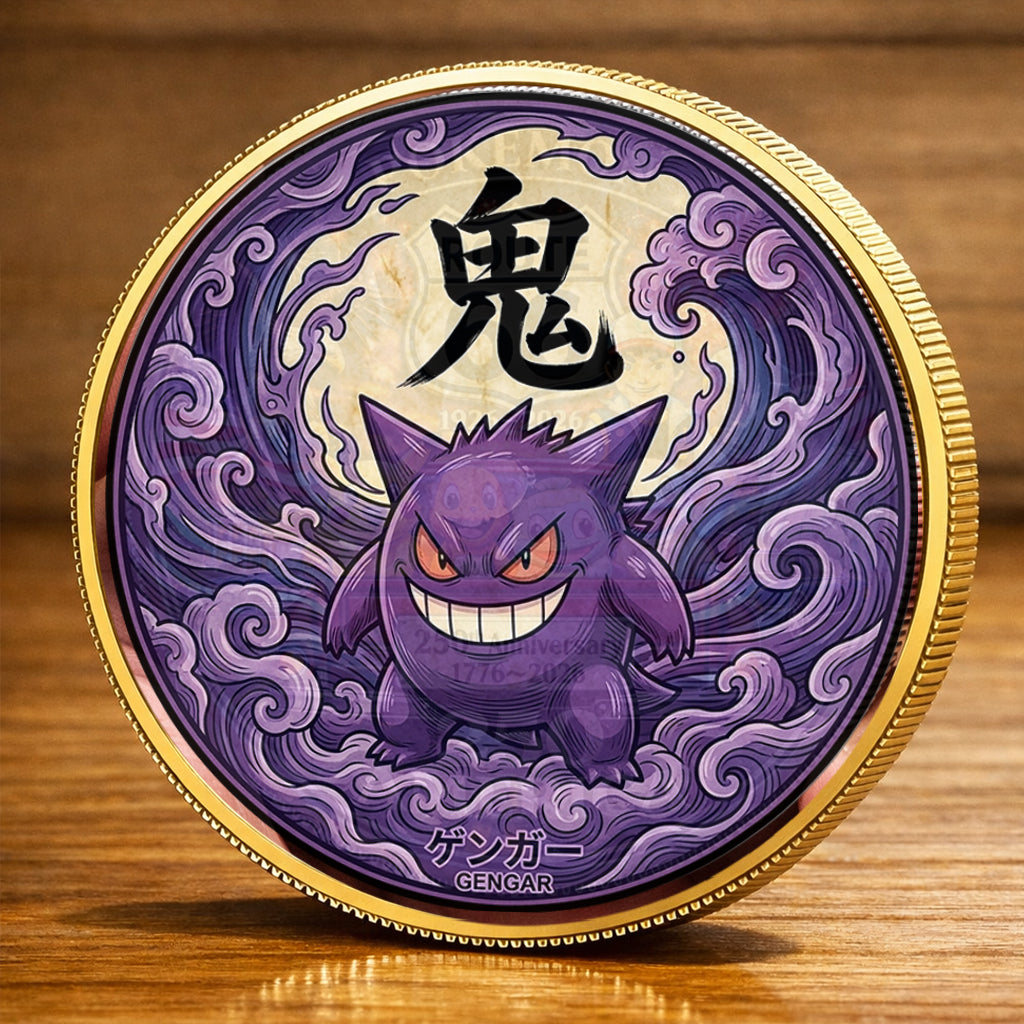 PKM Gengar Kanji Commemorative Coin – Limited Edition Collector’s Coin