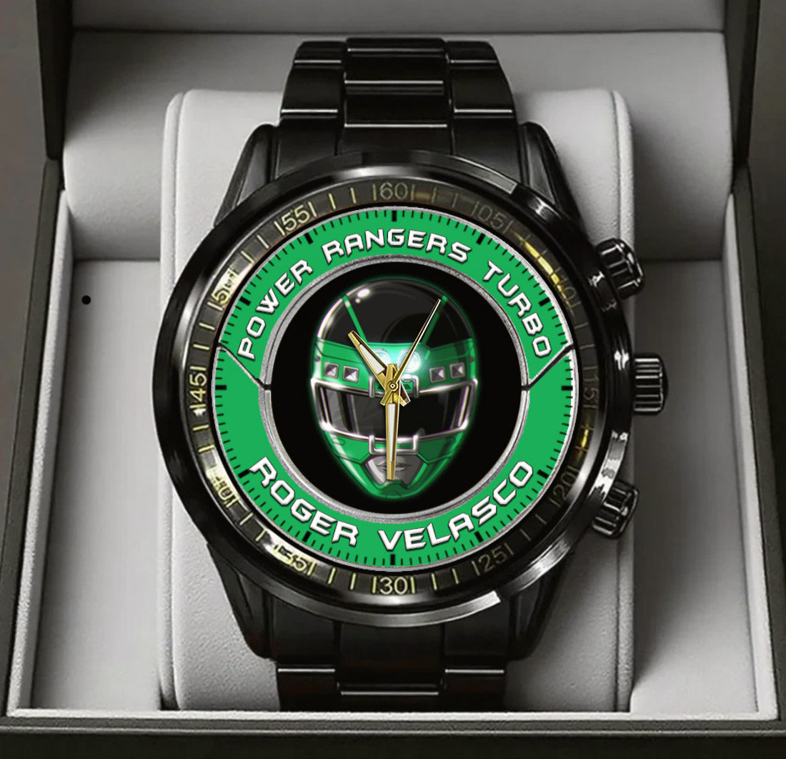 Power Rangers Roger Velasco Green Stainless Steel Watch