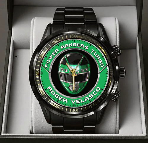 Power Rangers Roger Velasco Green Stainless Steel Watch