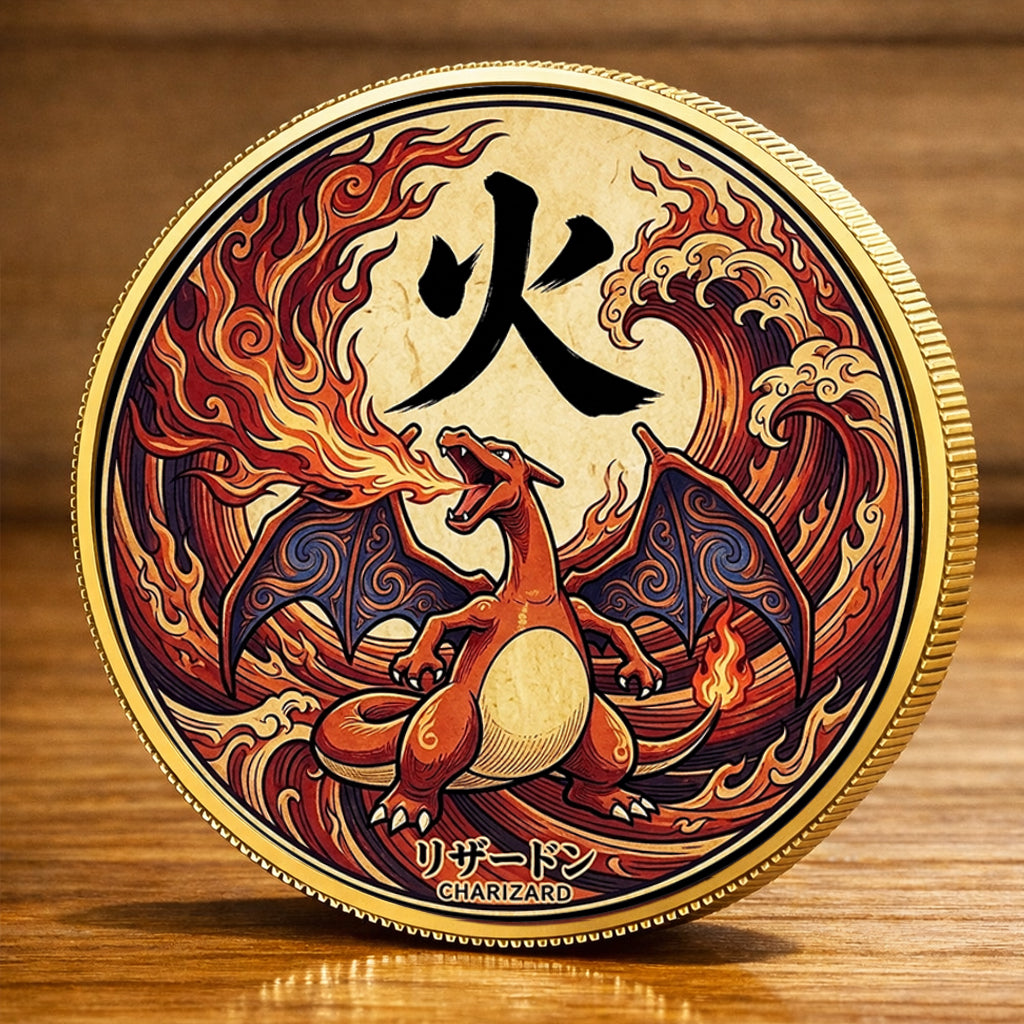 PKM Charizard Kanji Commemorative Coin – Limited Edition Collector’s Coin