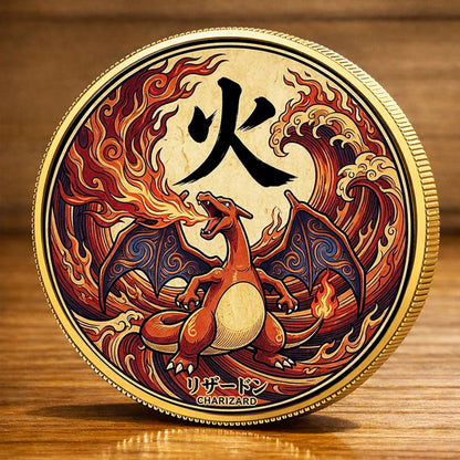 PKM Charizard Kanji Commemorative Coin – Limited Edition Collector’s Coin