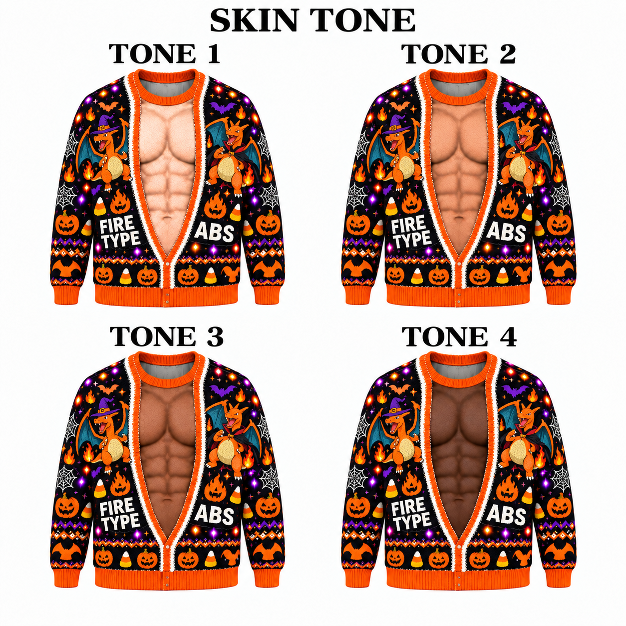 Halloween PKM Funny Trick Or Burn Ugly Sweatshirt