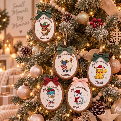 PKM Personalized Embroidered Baby First Christmas Hoop