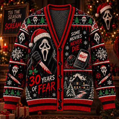 Christmas Scream 30th Anniversary Ugly Cardigan