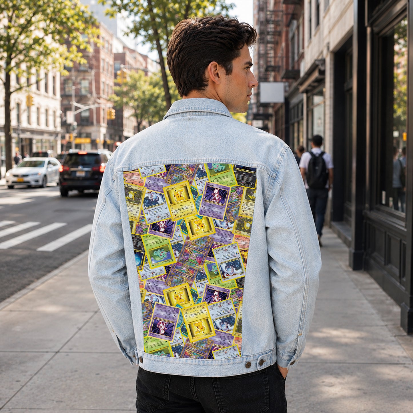 PKM Cards Collector Custom Lightweight Denim Jacket
