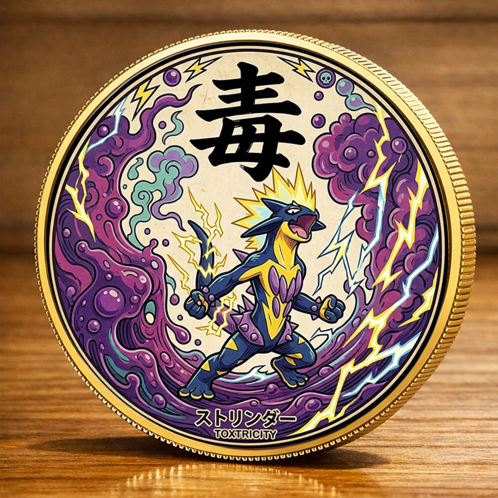 PKM Toxtricity Kanji Commemorative Coin – Limited Edition Collector’s Coin