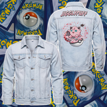 PKM Jigglypuff Custom Lightweight Denim Jacket