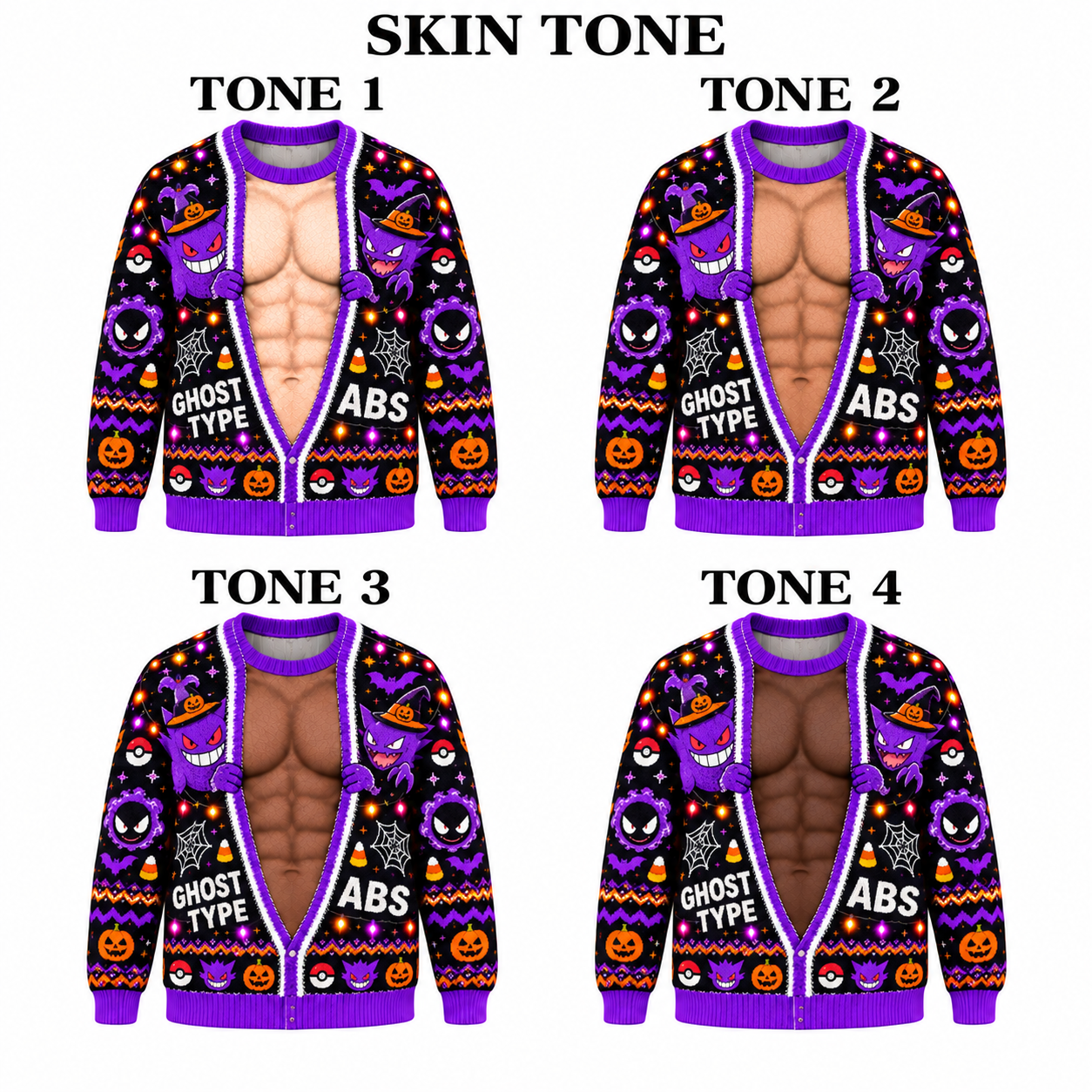 Halloween PKM Funny Gotta Scare 'Em All Trick Or Treat Ugly Sweatshirt