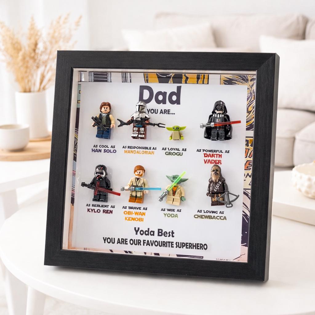 Personalized Star Wars Minifigure Frame Best Gift for Dad,Father's Day Gift