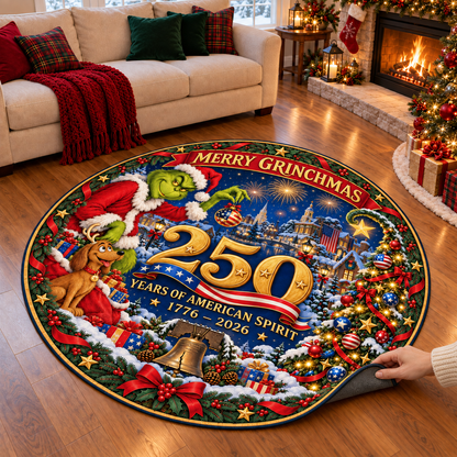Christmas Grinch 250th USA Anniversary Custom Floor Mat