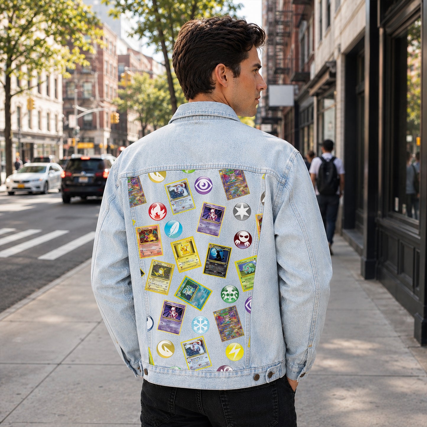 PKM Cards Collector Custom Lightweight Denim Jacket