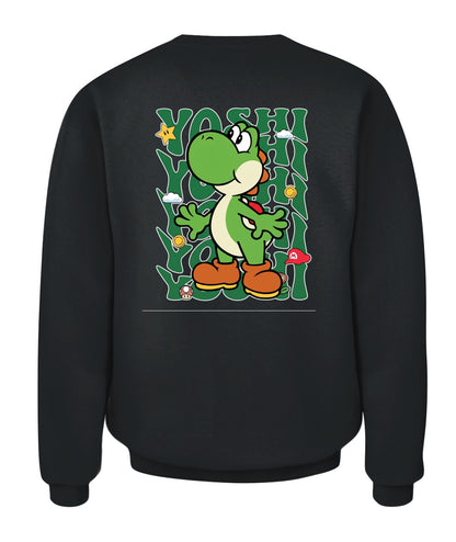 Classic Mario Yoshi Action 2-Side Printed Graphic Shirt