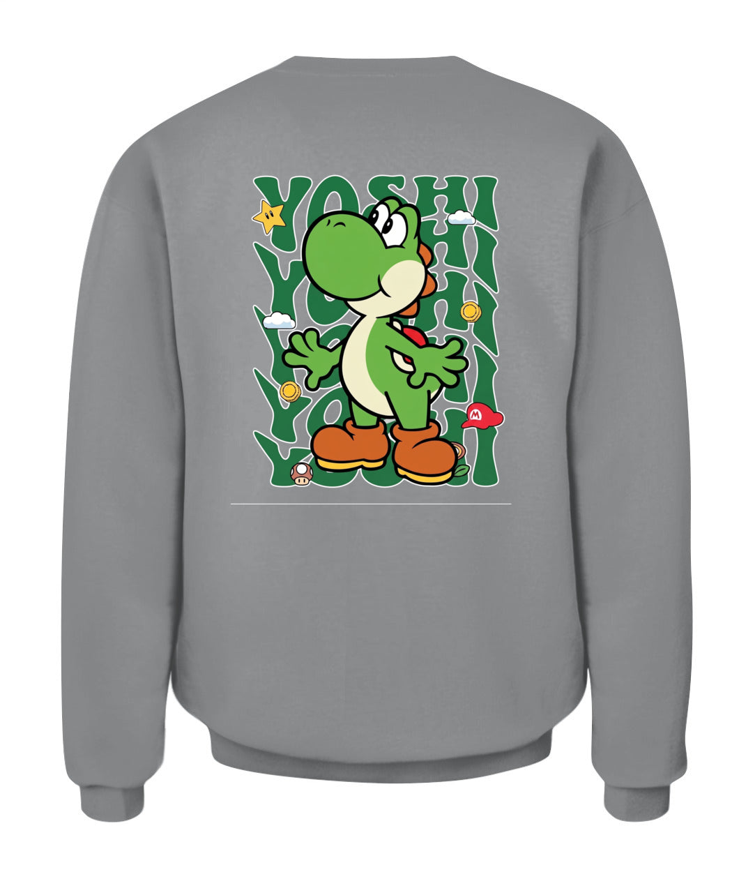 Classic Mario Yoshi Action 2-Side Printed Graphic Shirt