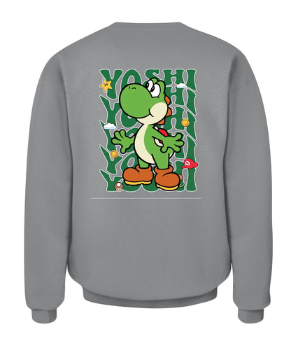 Classic Mario Yoshi Action 2-Side Printed Graphic Shirt