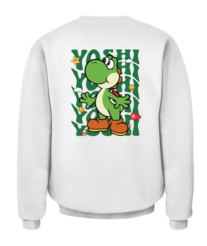 Classic Mario Yoshi Action 2-Side Printed Graphic Shirt