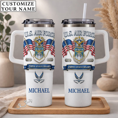 USA 250th Anniversary U.S. Air Force - Custom Name 40oz Tumbler