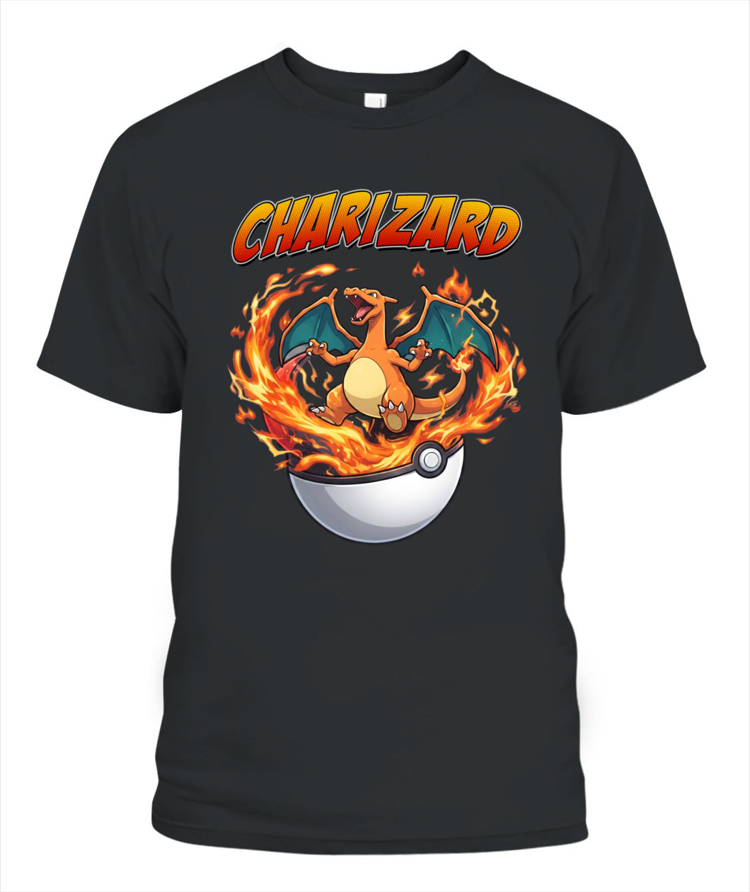PKM Charizard Printed Graphic Sweatshirt T-Shirt