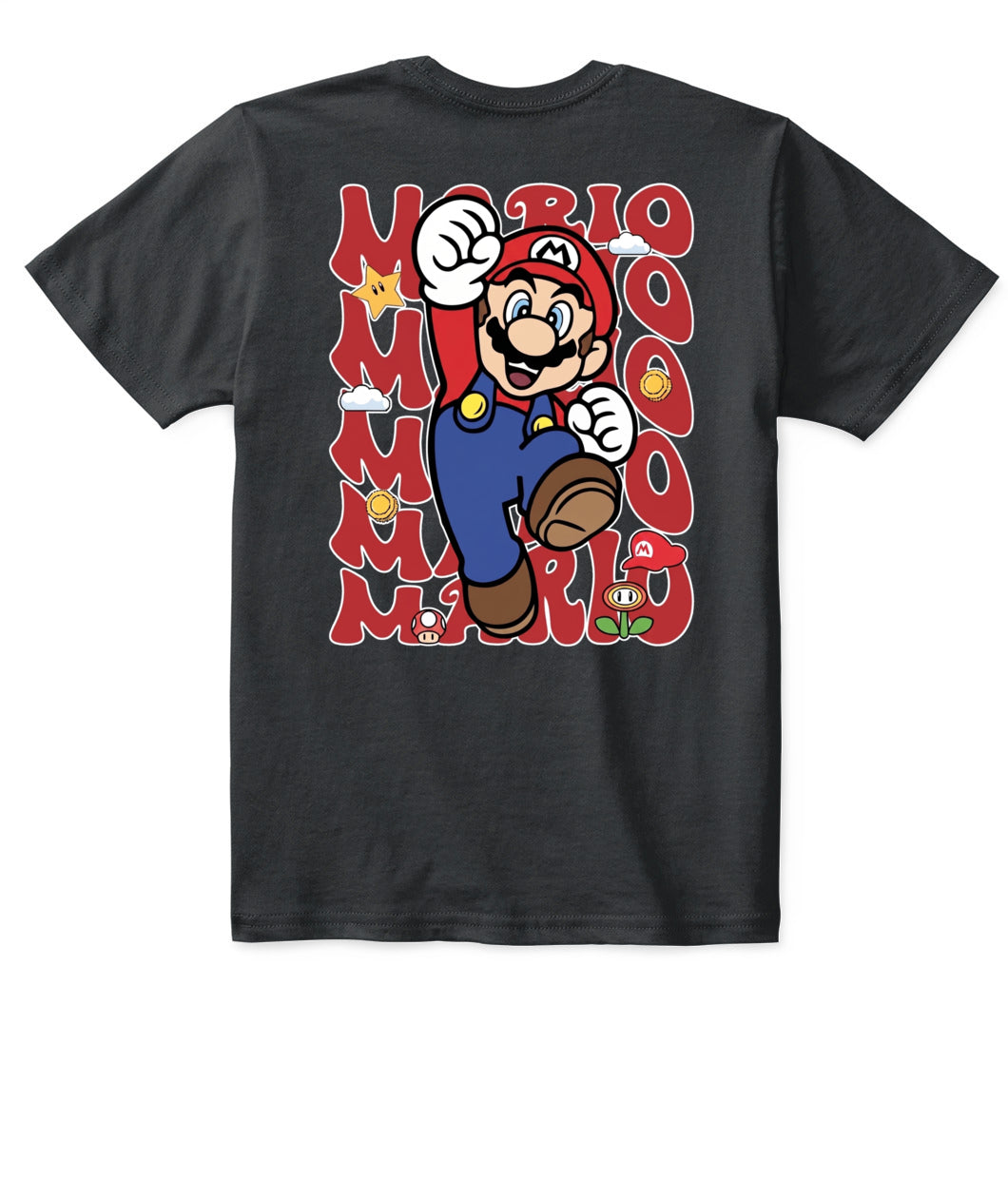 Classic Mario Action 2-Side Printed Graphic Shirt