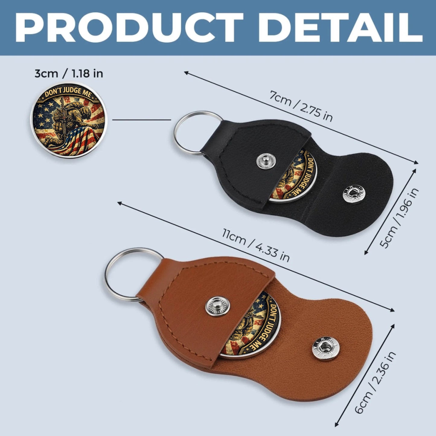 You Can't Handle Half Of What I Have Survived Printed Commemorative Coin With Pocket Hug Leather Keychain