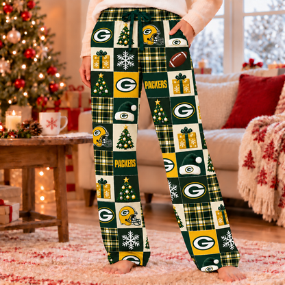 Personalized Packers Christmas Sweatshirt and Lounge Pants