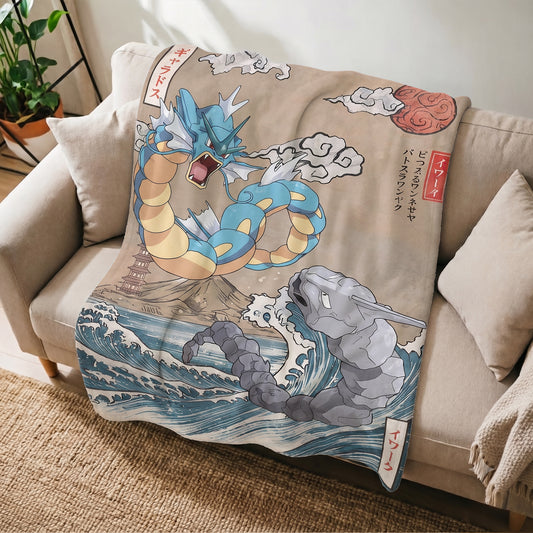 PKM Gyarados & Onix Custom Fleece Blanket