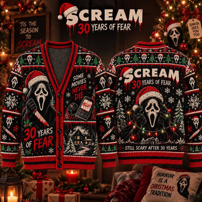 Christmas Scream 30th Anniversary Ugly Cardigan