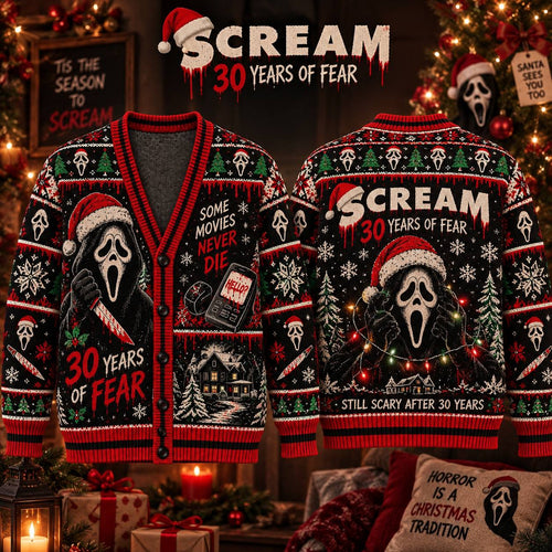 Christmas Scream 30th Anniversary Ugly Cardigan