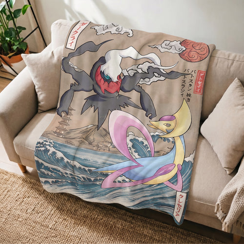 PKM Darkrai & Cresselia Custom Fleece Blanket